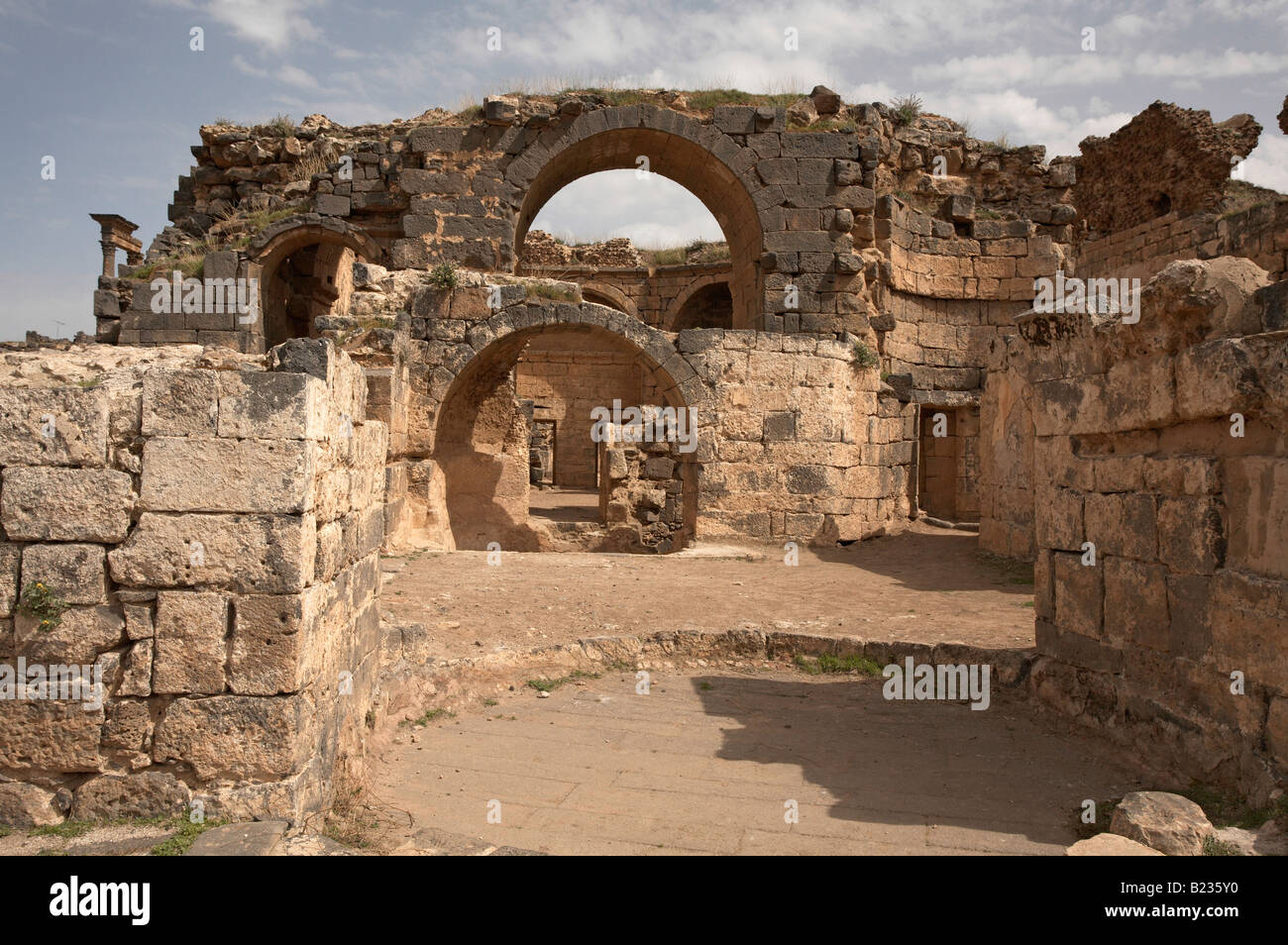 Bosra Siria bagno romano Foto Stock