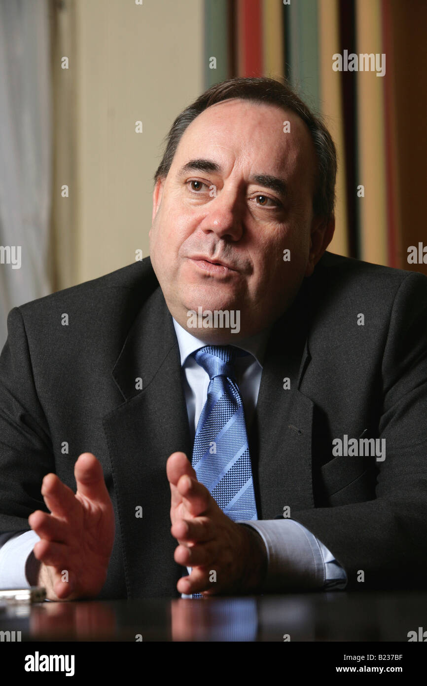 Del primo ministro di Scozia Alex Salmond, MSP SNP e leader del partito. Foto Stock