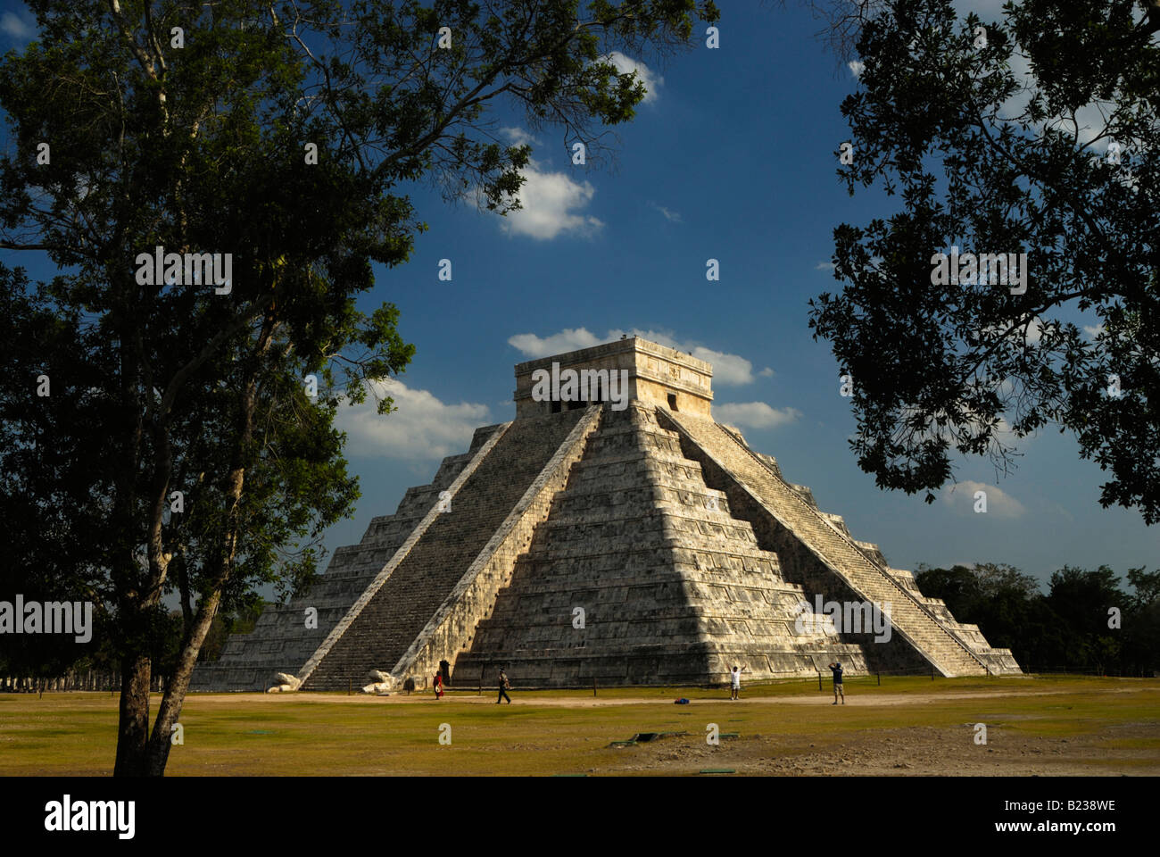 La Piramide Maya a Chichen Itza, Messico Foto Stock