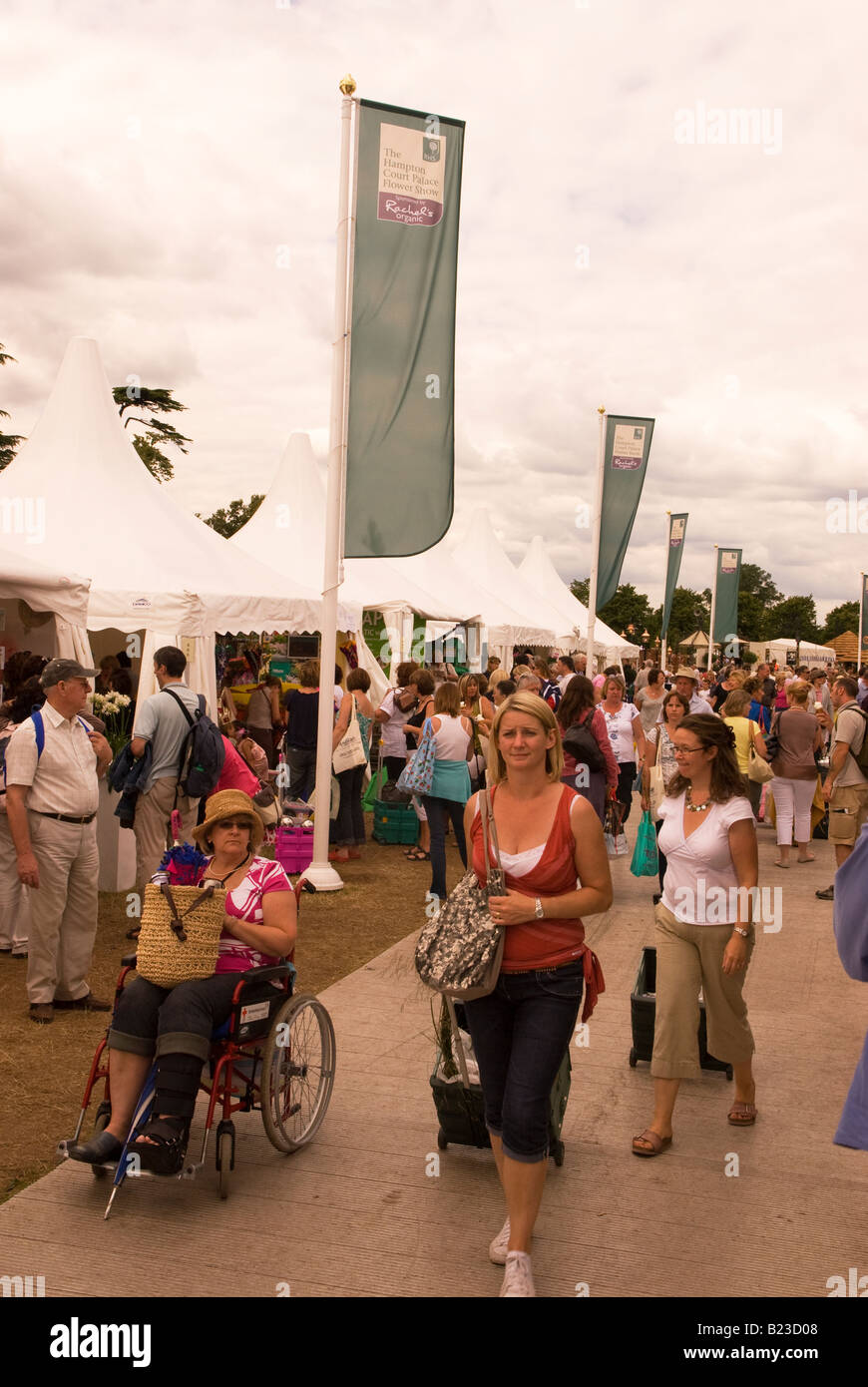 Hampton Court Flower Show, domenica 13 luglio, 2008, UK. Foto Stock