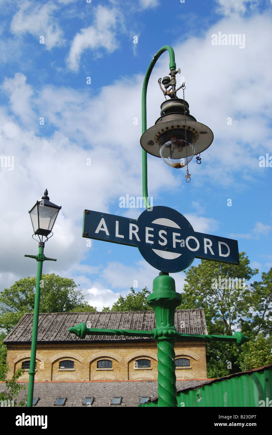 Stazione ferroviaria di Alresford, Mid Hants Watercress Heritage Railway, New Alresford, Hampshire, Inghilterra, Regno Unito Foto Stock
