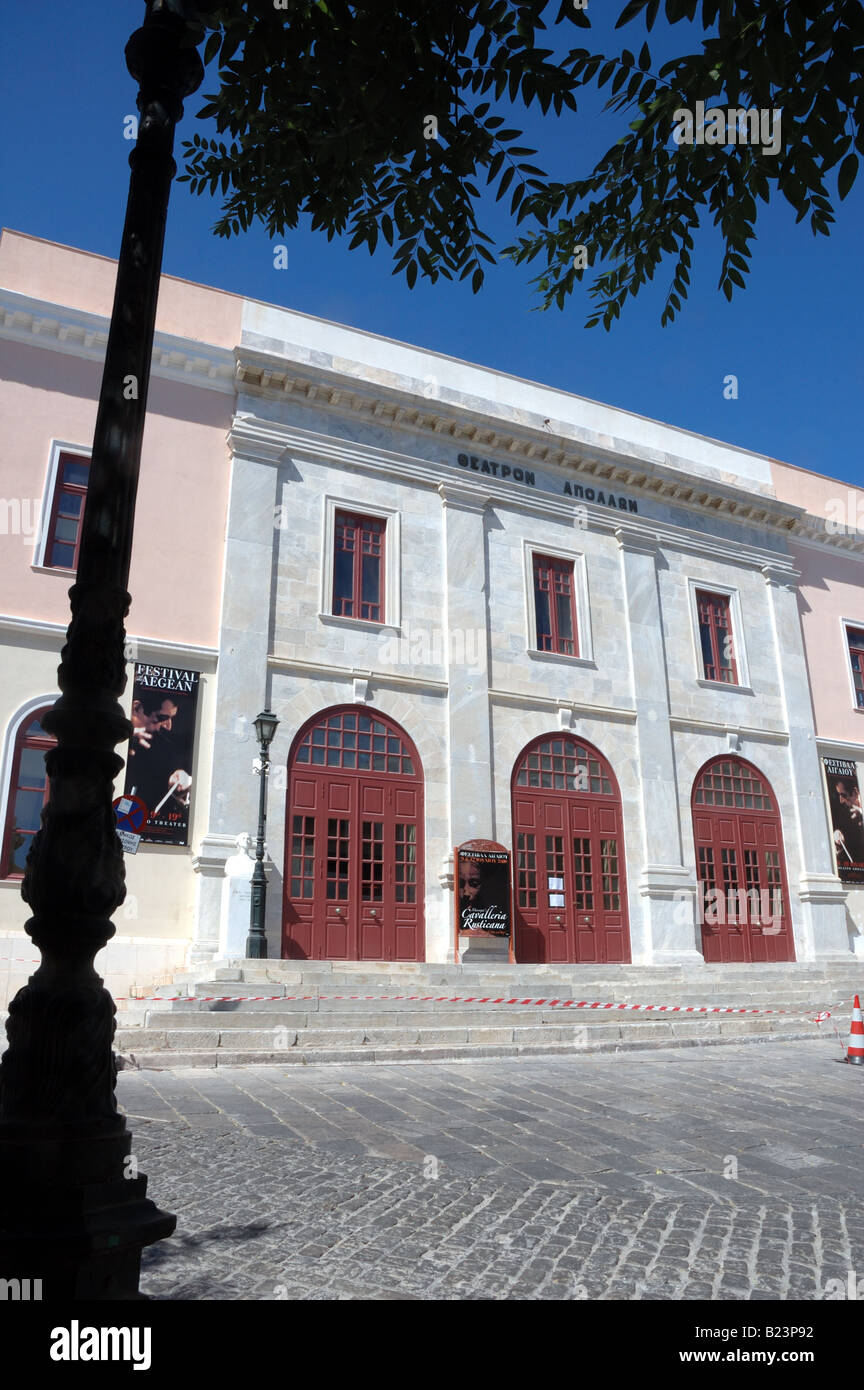 Apollo Theatre, ERMOUPOLI, SIROS, Grecia Foto Stock