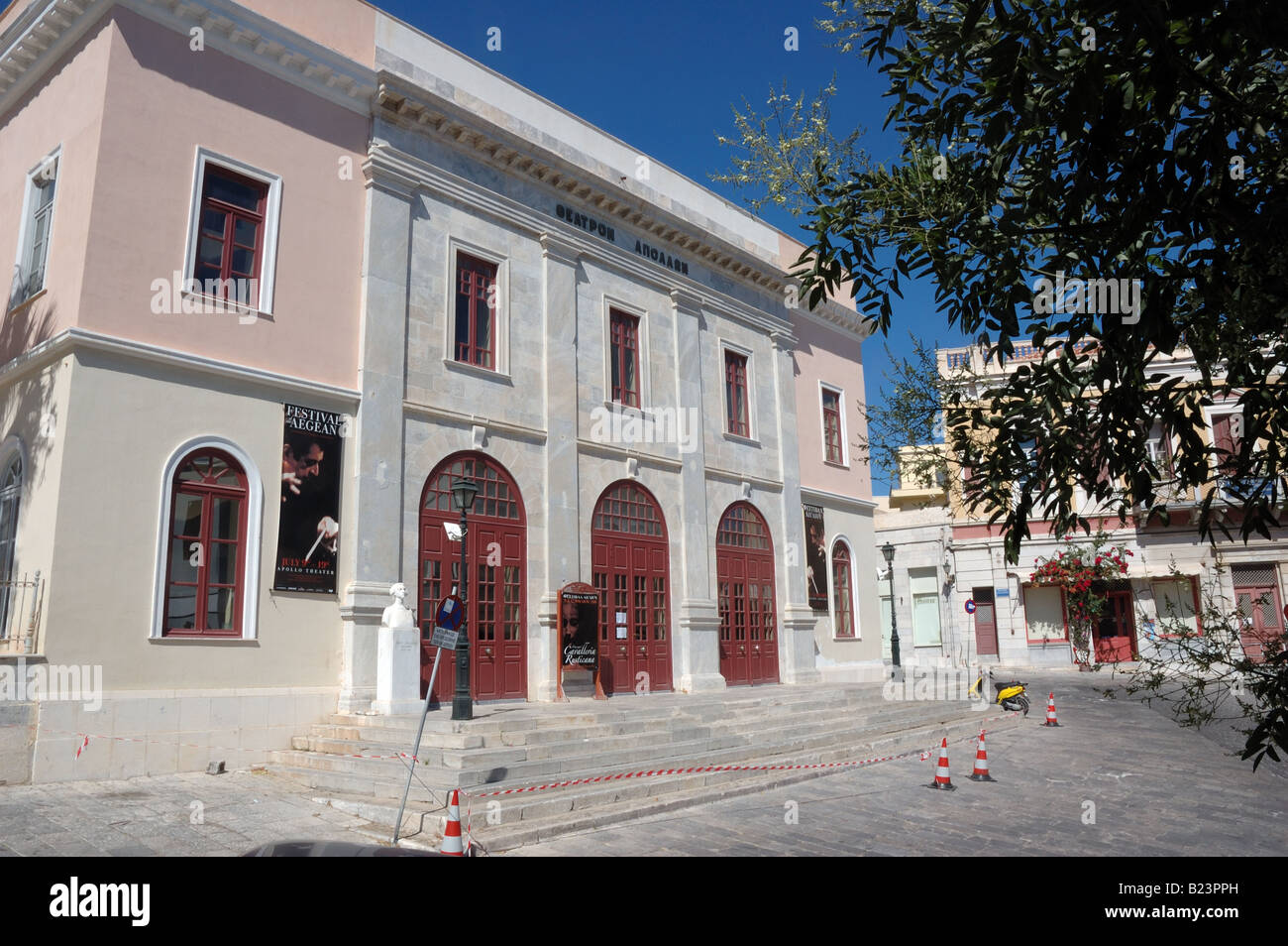 Apollo Theatre, ERMOUPOLI, SIROS, Grecia Foto Stock