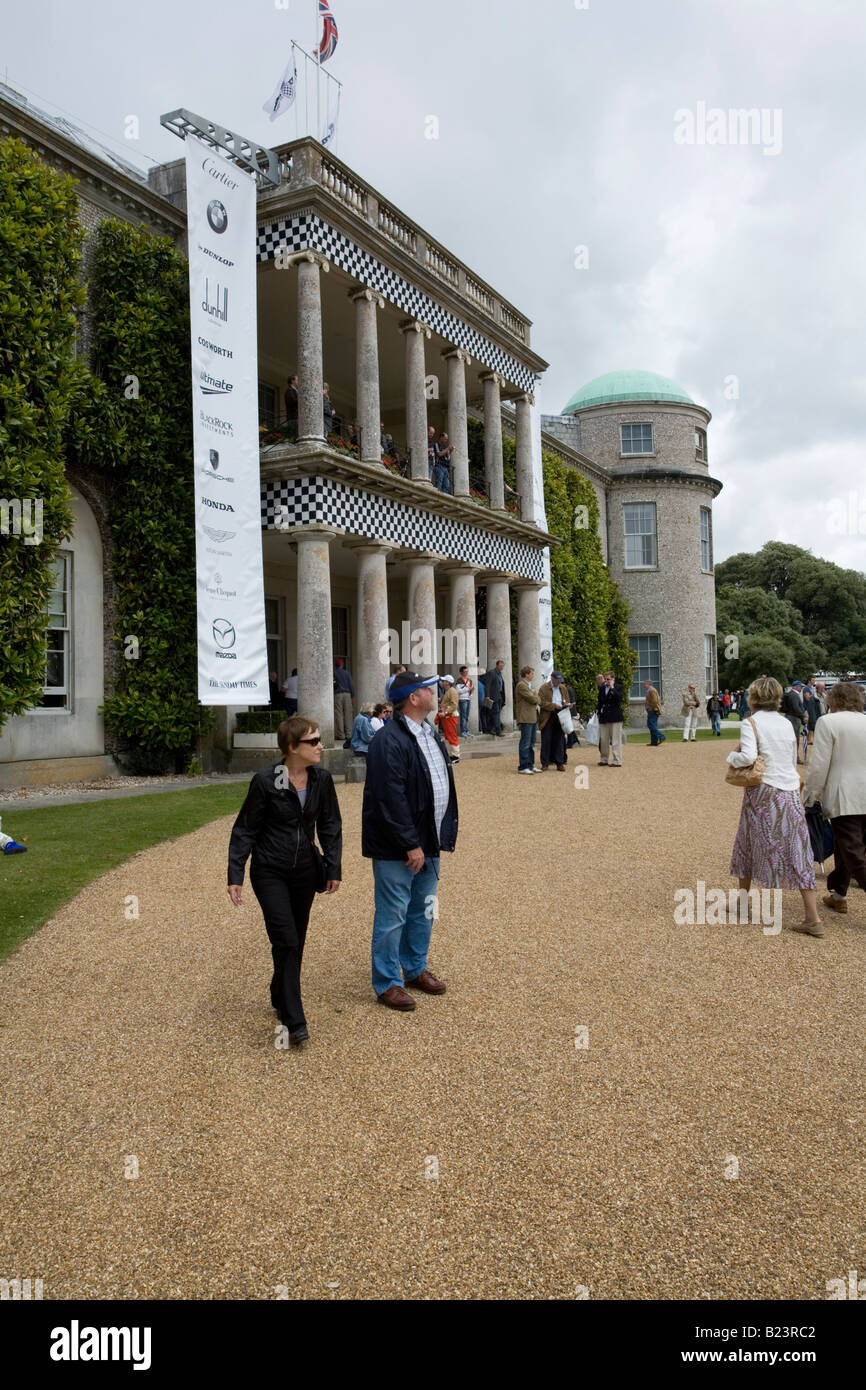 Vista laterale della casa di Goodwood, 2008 Festival della velocità Foto Stock