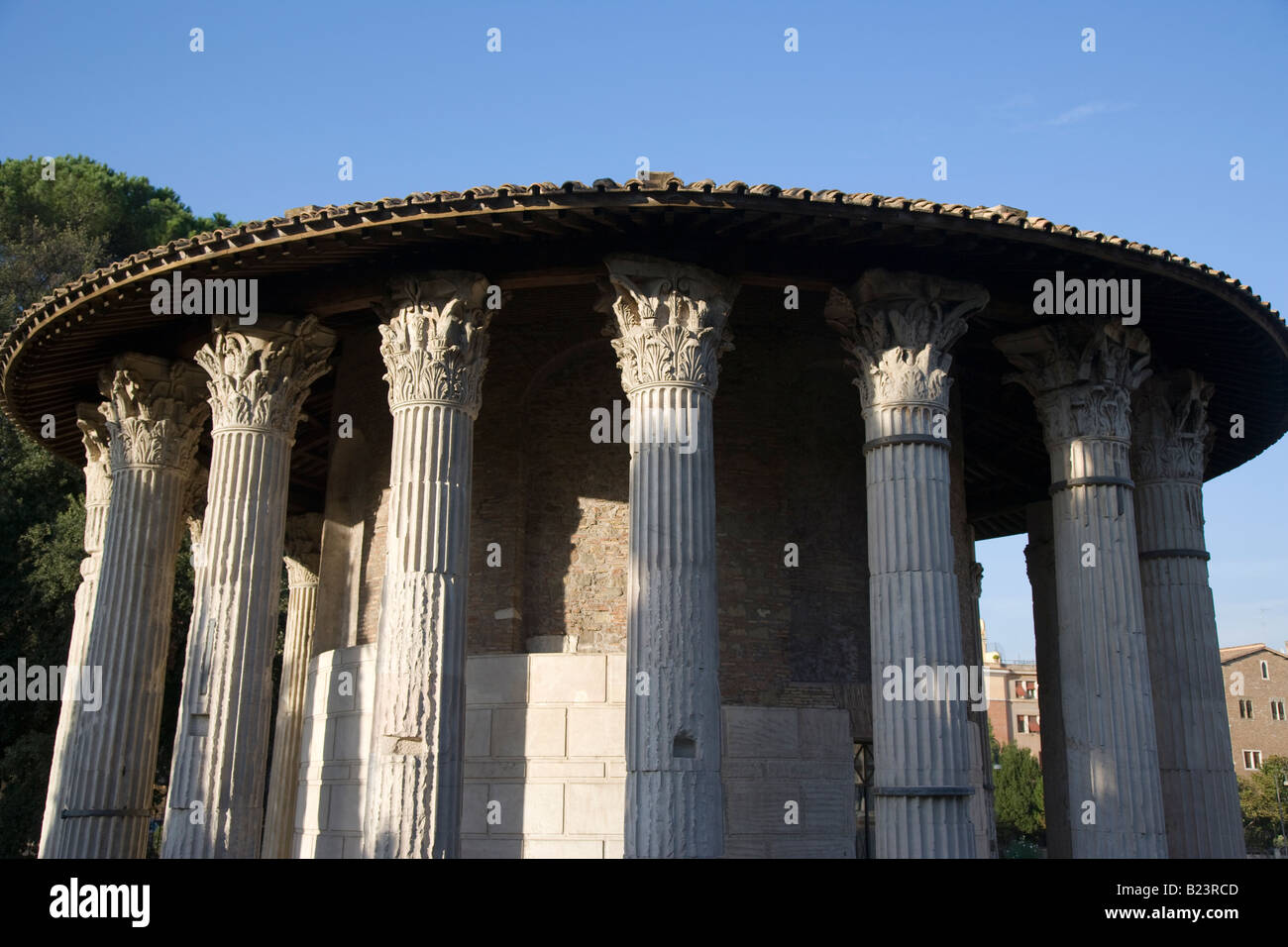 Tempio di Vesta a Roma Italia Foto Stock