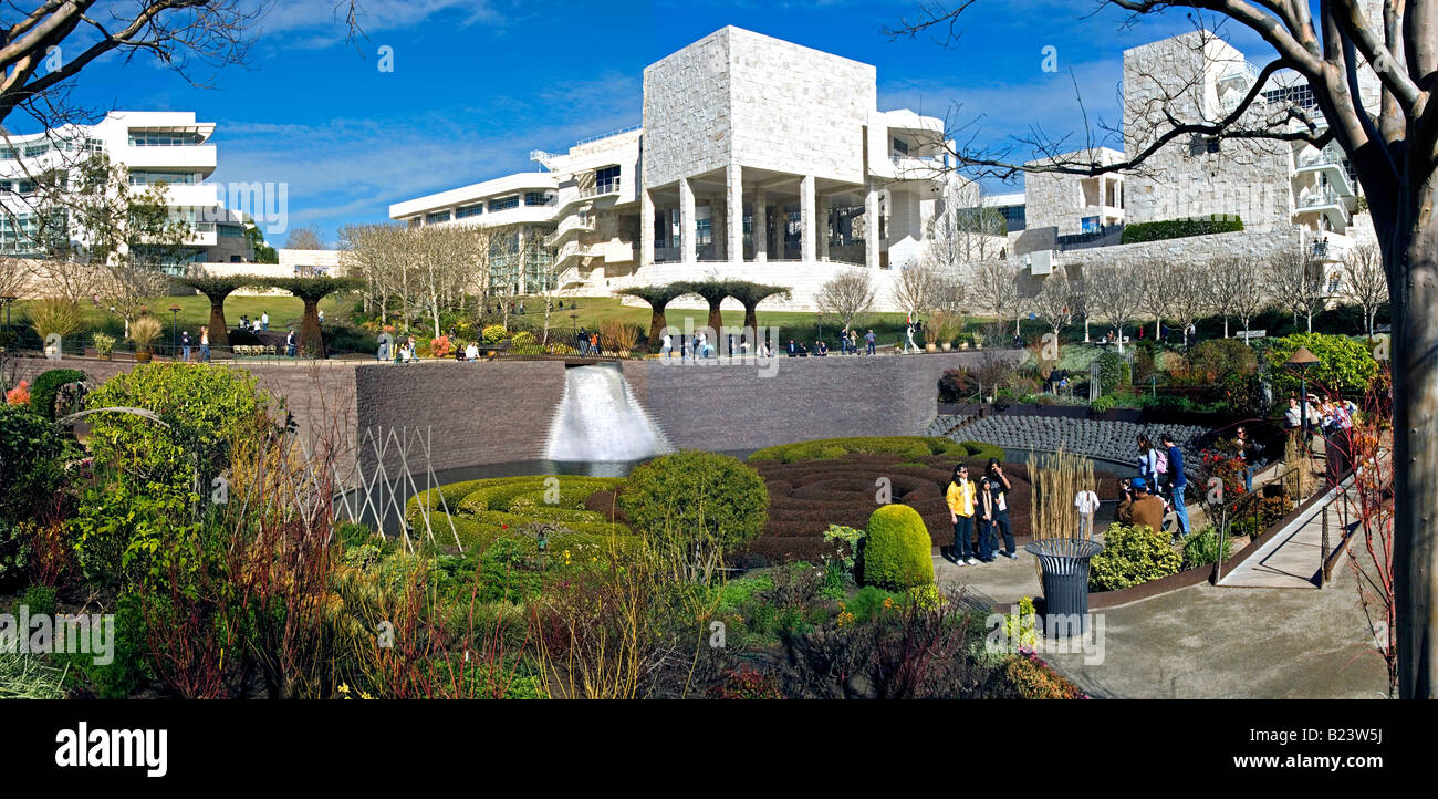 Il Getty Center di Los Angeles CA Panorama Vista panoramica Foto Stock