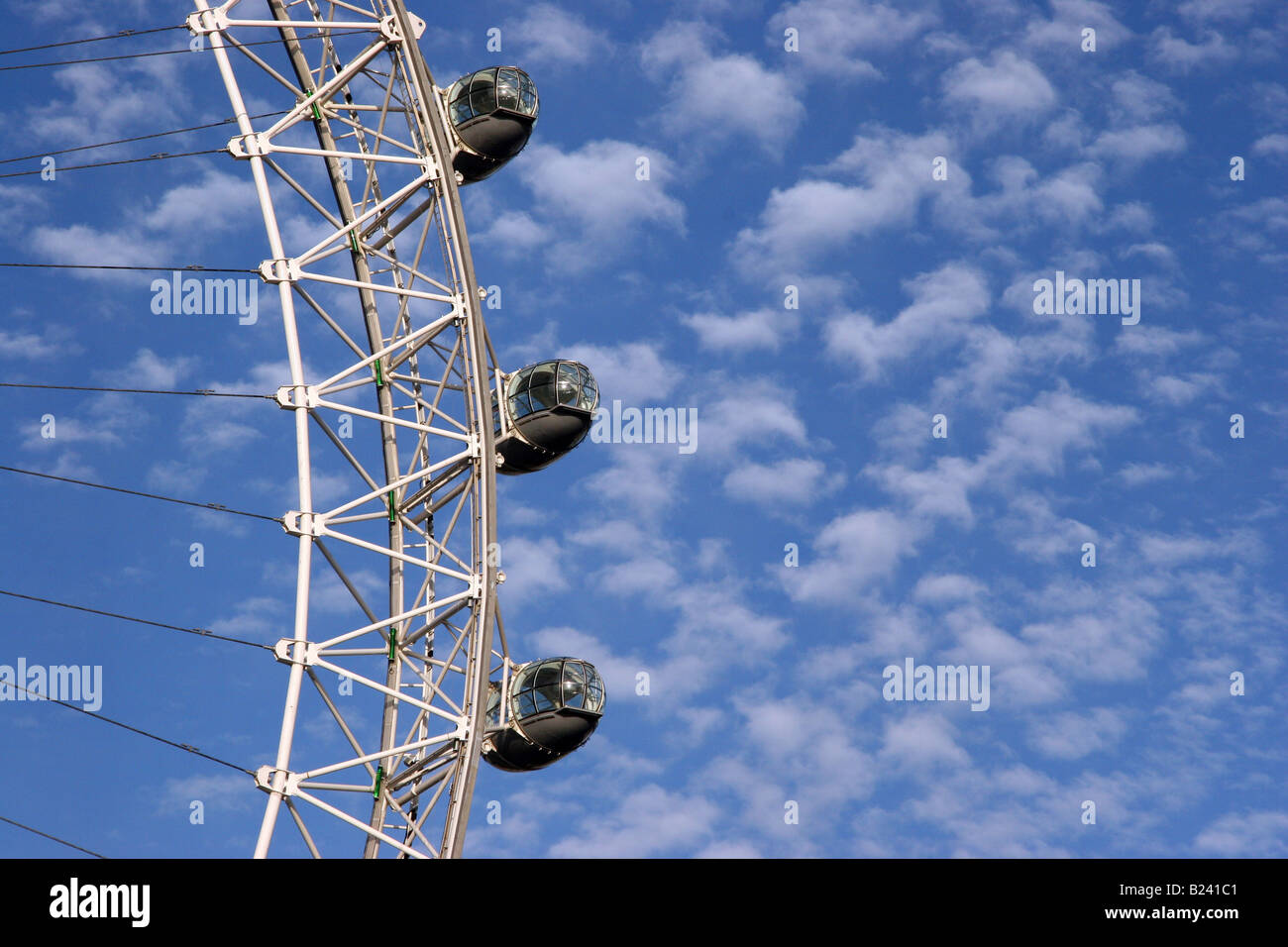 London Eye, cielo blu Foto Stock