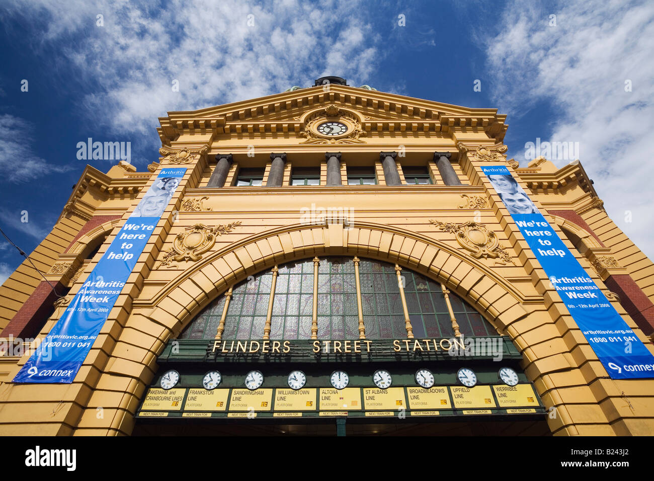 La stazione di Flinders Street - Melbourne, Victoria, Australia Foto Stock