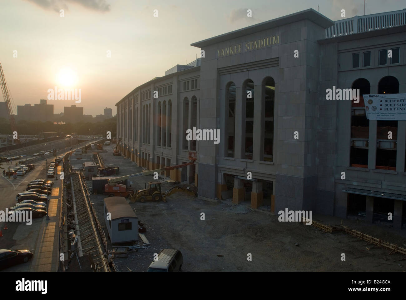 Il nuovo Yankee Stadium di New York borough Bronx in costruzione Foto Stock