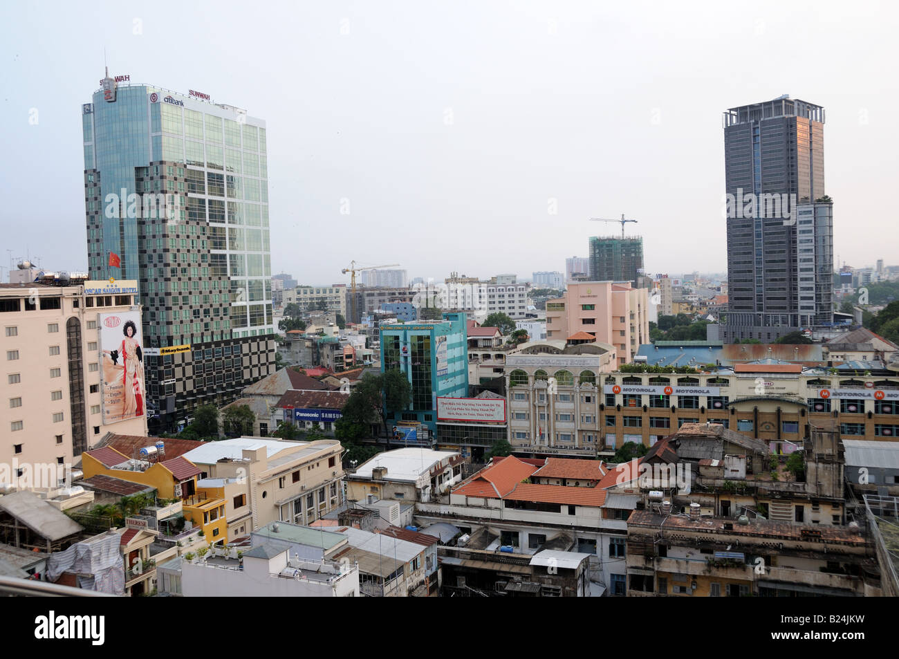Tetti di Ho Chi Minh City Vietnam Foto Stock