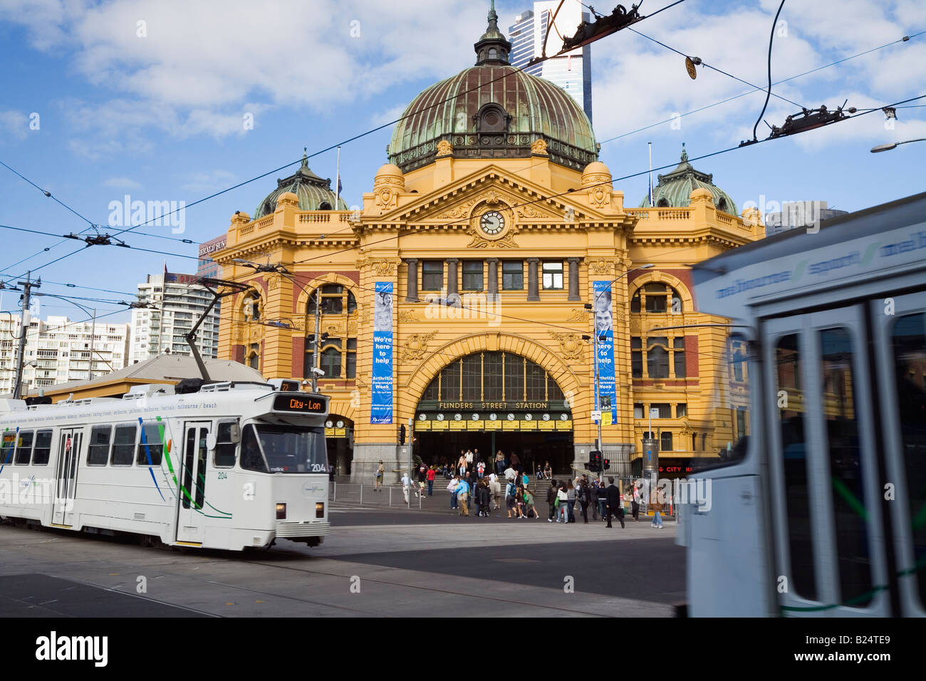 La stazione di Flinders Street - Melbourne, Victoria, Australia Foto Stock