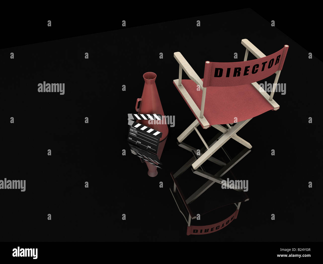 3D render di una Poltrona regista Foto Stock