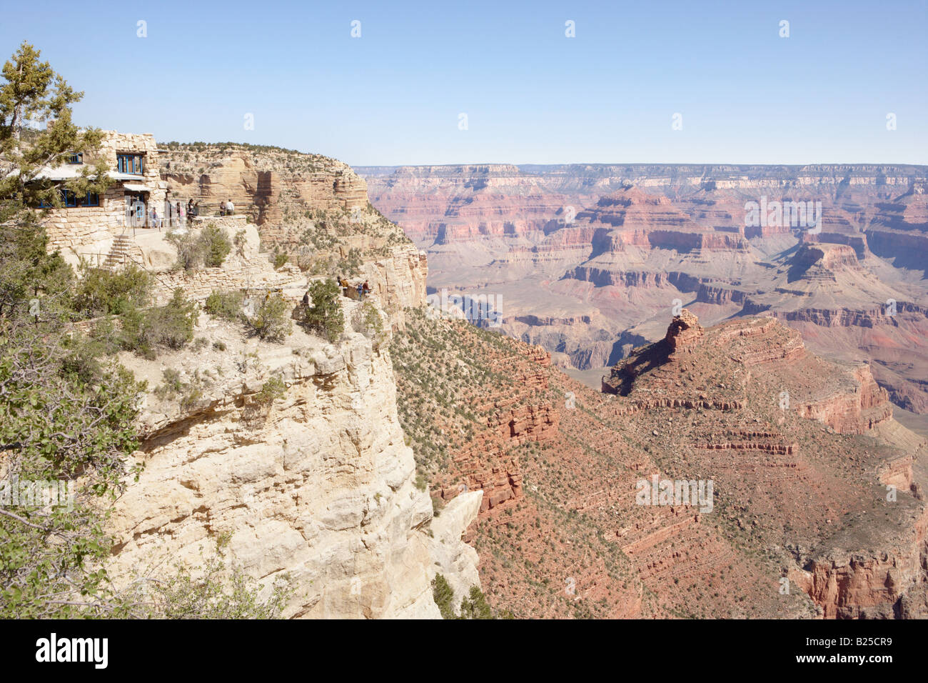 Vista dal bordo Sud del Grand Canyon in Arizona USA Foto Stock