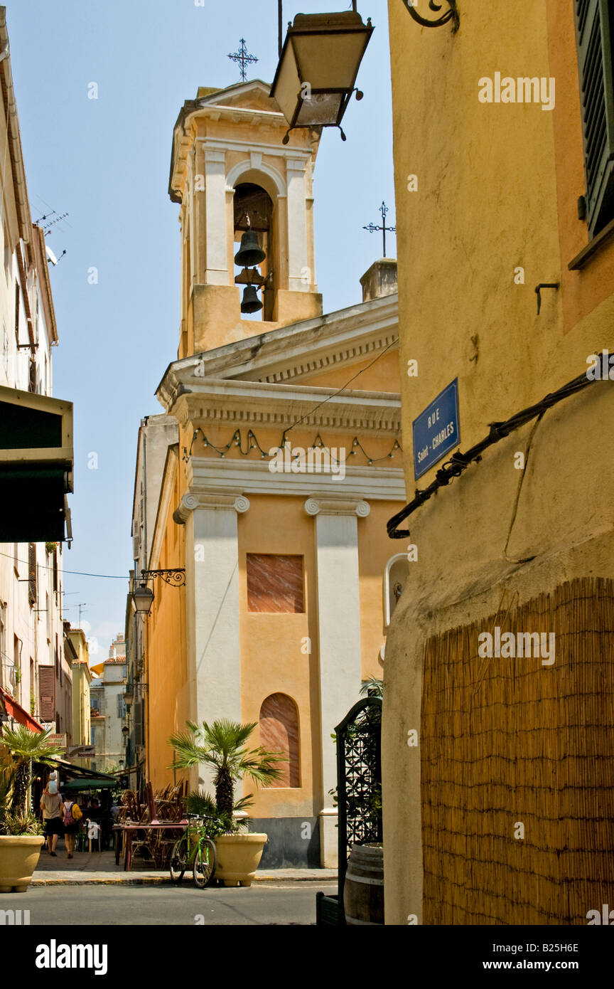 Il campanile della cattedrale di Santa Maria Assunta, Ajaccio Corsica Foto Stock