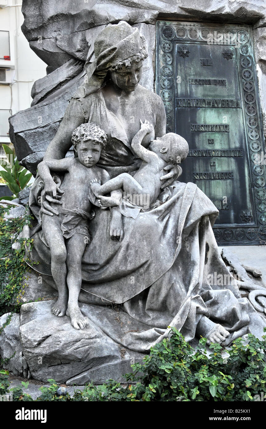Tombe, lapidi e statue, Recoleta cimitero, Buenos Aires, Argentina Foto Stock
