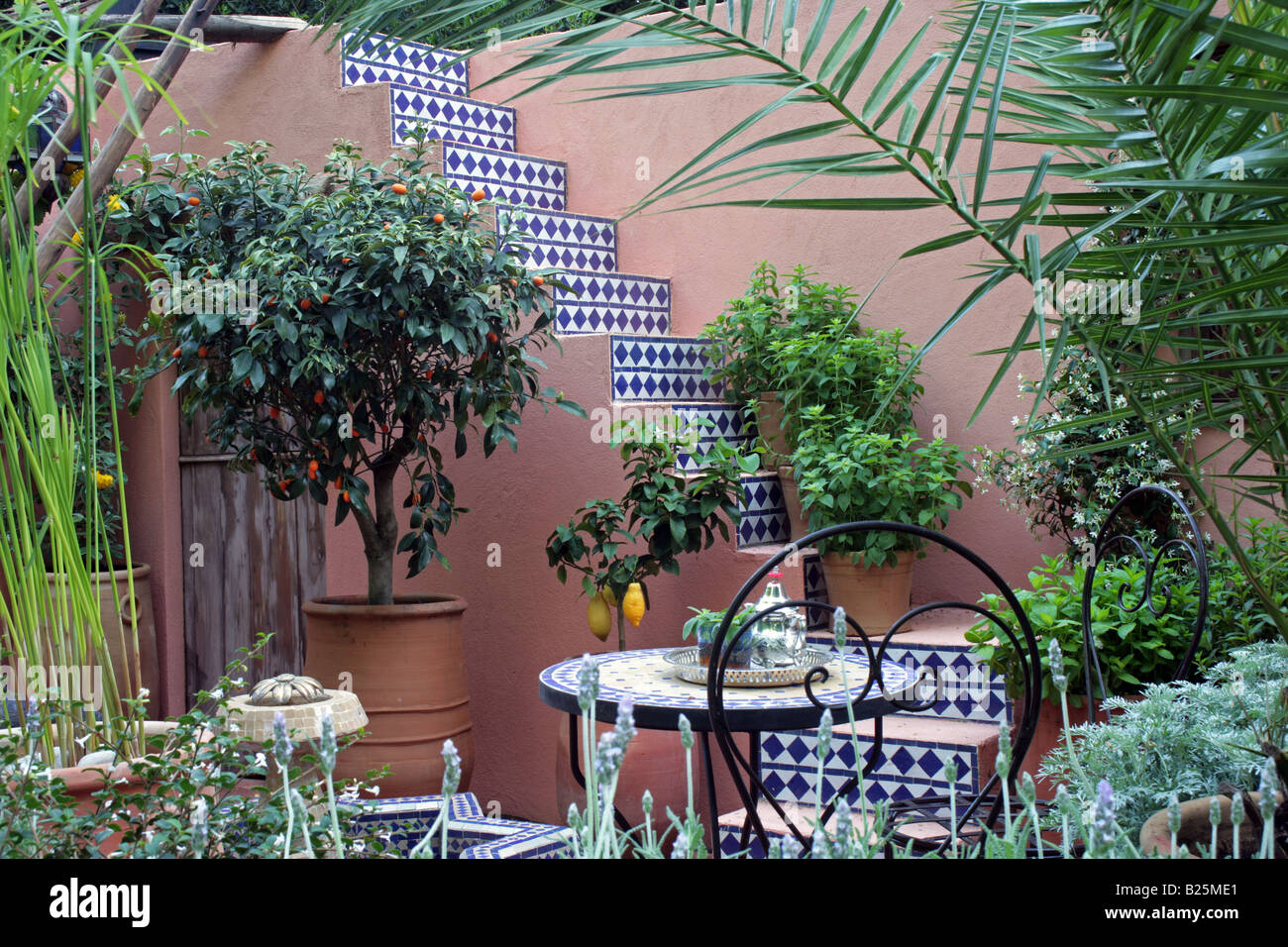 Giardino marocchino Chelsea Flower Show 2008 Foto Stock