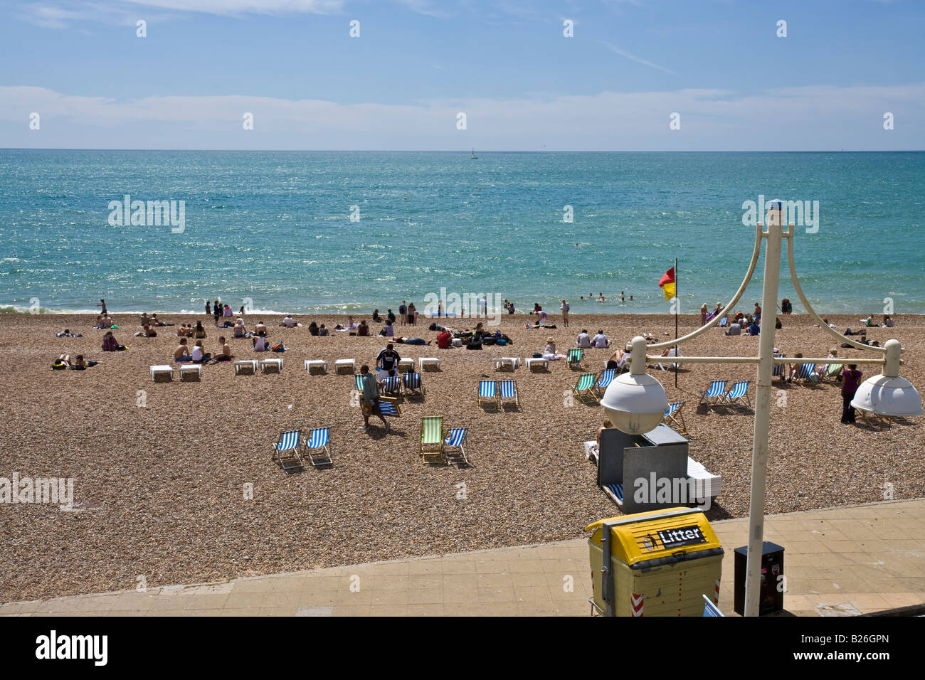 Spiaggia Brighton Sea lato mare Foto Stock