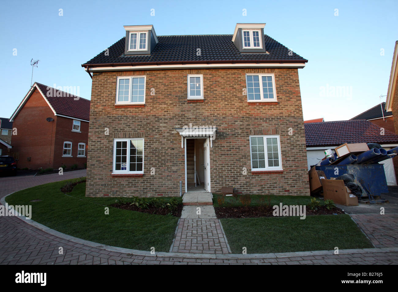 Nuova costruzione Home Foto Stock