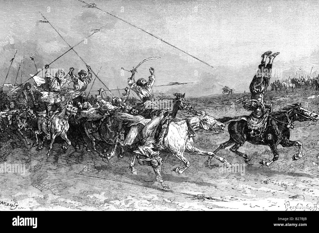 Sfidano Manchus imperiale esercito cinese Foto Stock