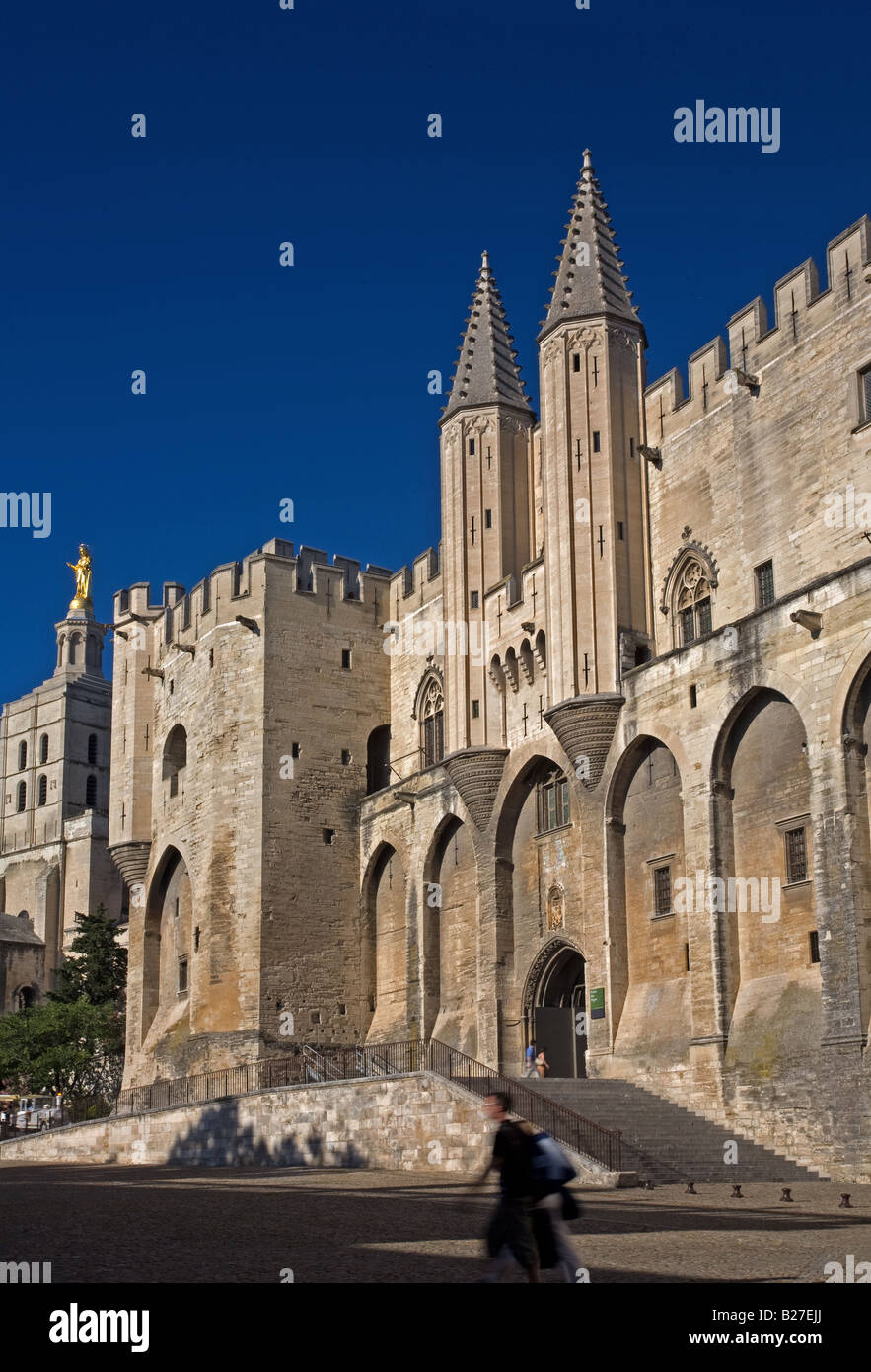 Il Palazzo dei Papi il centro di Avignone, Provenza, Francia. Foto Stock