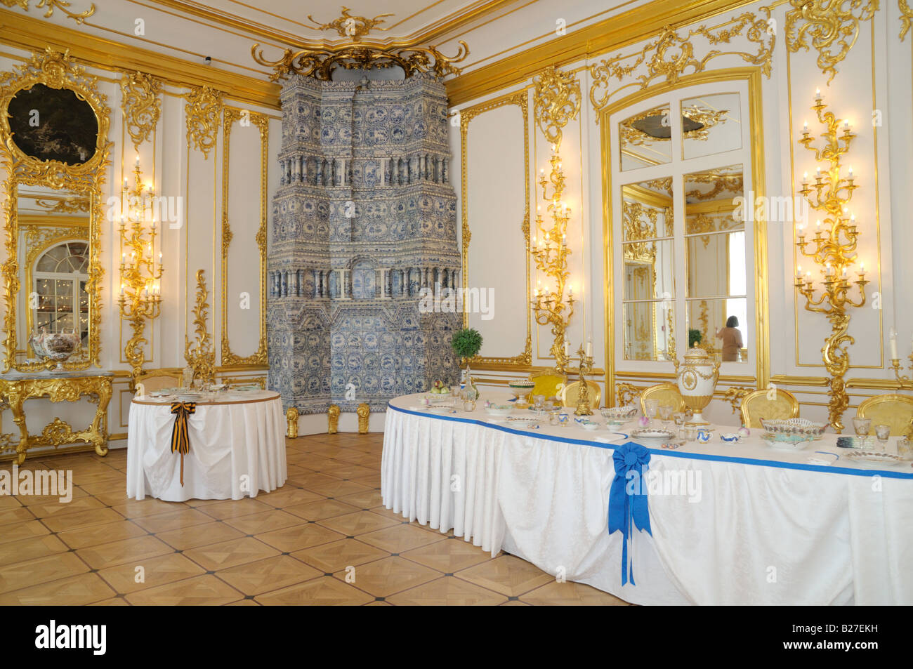 Interno del Palazzo di Caterina, Tsarskoe Selo, Pushkin, Russia Foto Stock