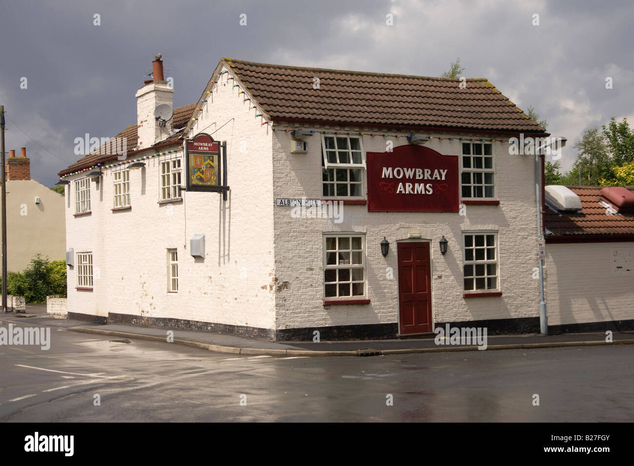 Mowbray Arms pub in Epworth, North Lincolnshire, Regno Unito Foto Stock