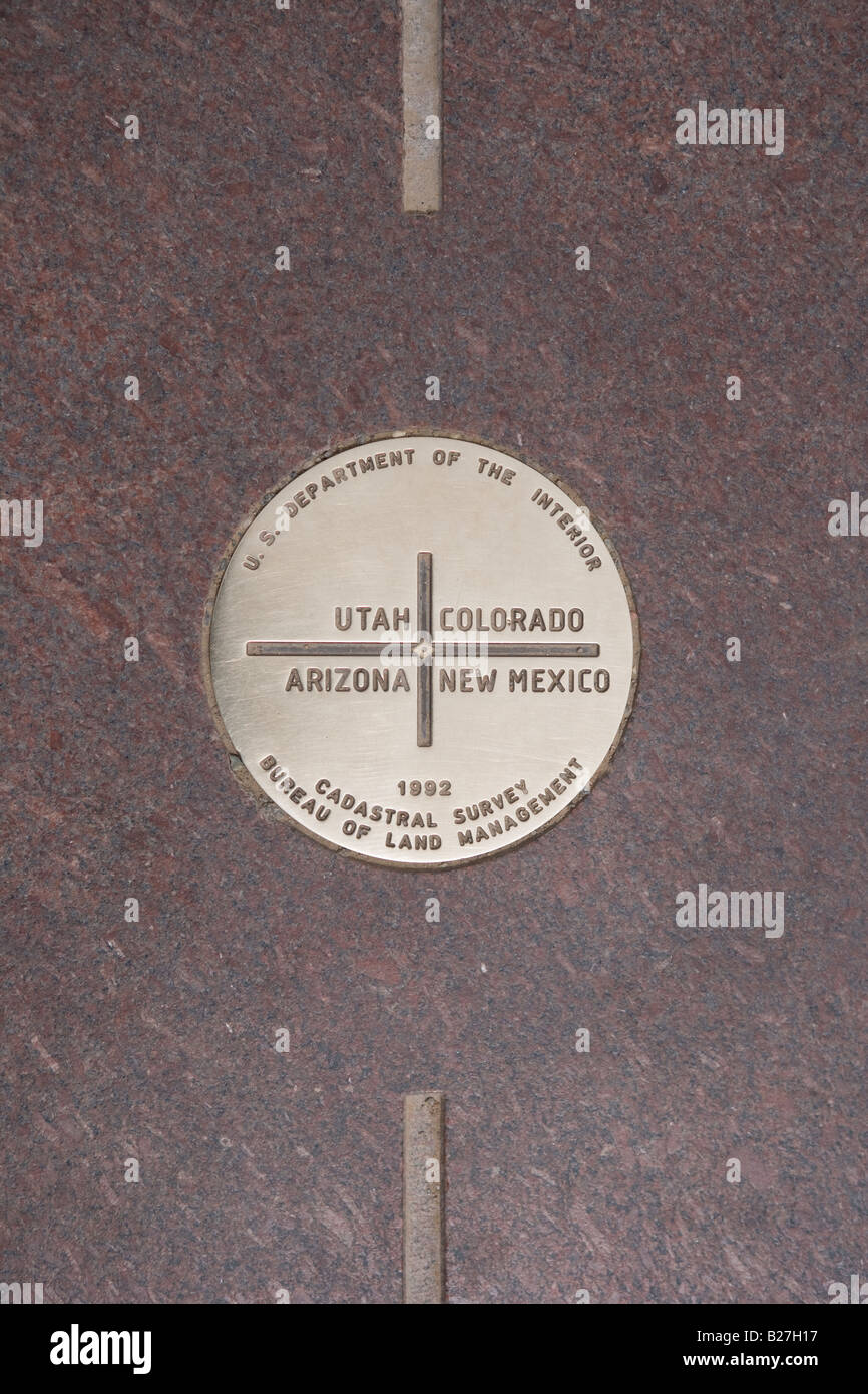 Quattro Angoli Benchmark Foto Stock