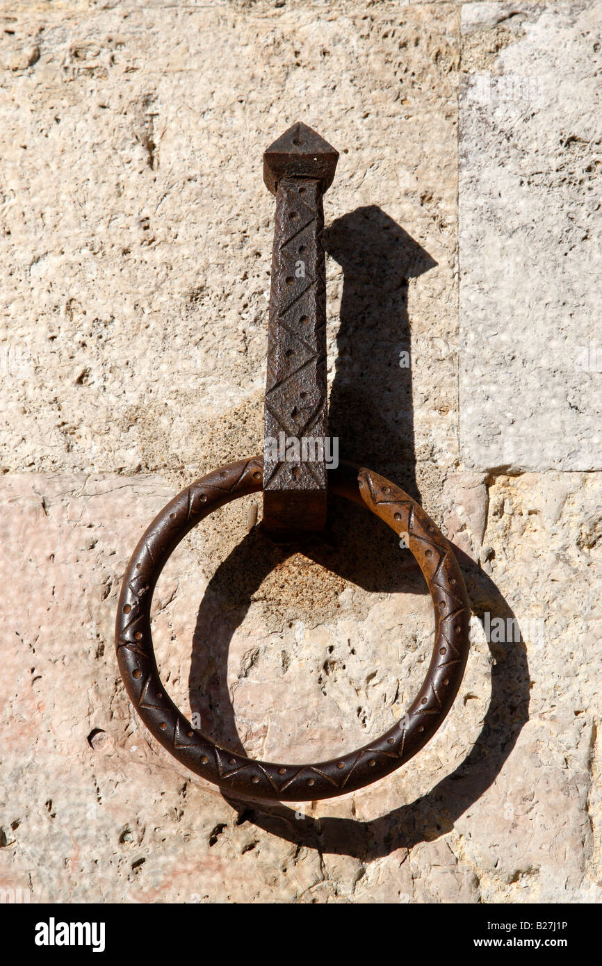Ornato di agganciare post siena toscana italia meridionale in europa Foto Stock