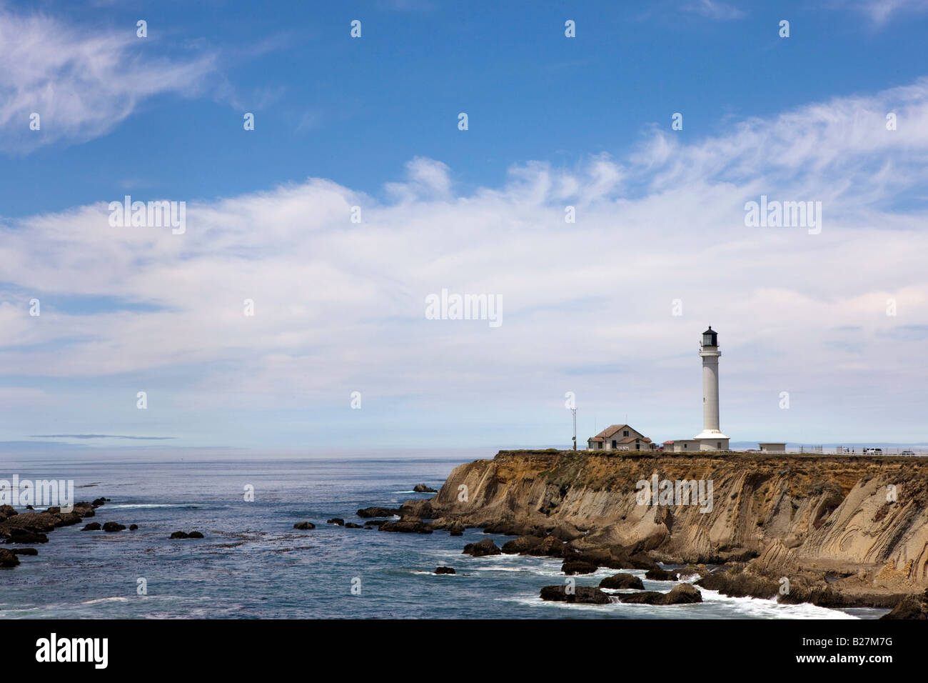 Punto Faro Arena si trova sulle scogliere lungo la costa del Pacifico nel sud Mendocino County, California, Stati Uniti d'America. Foto Stock