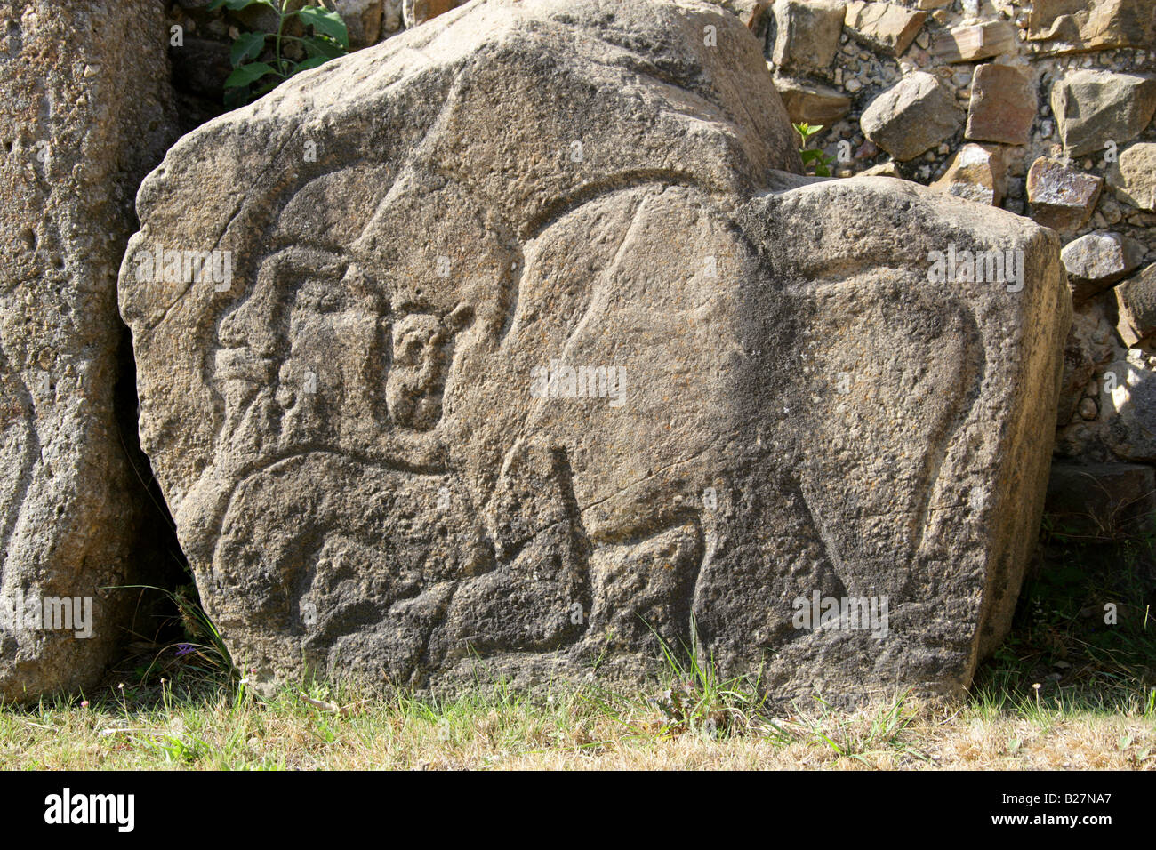 Monte Alban, Oaxaca, Messico Foto Stock