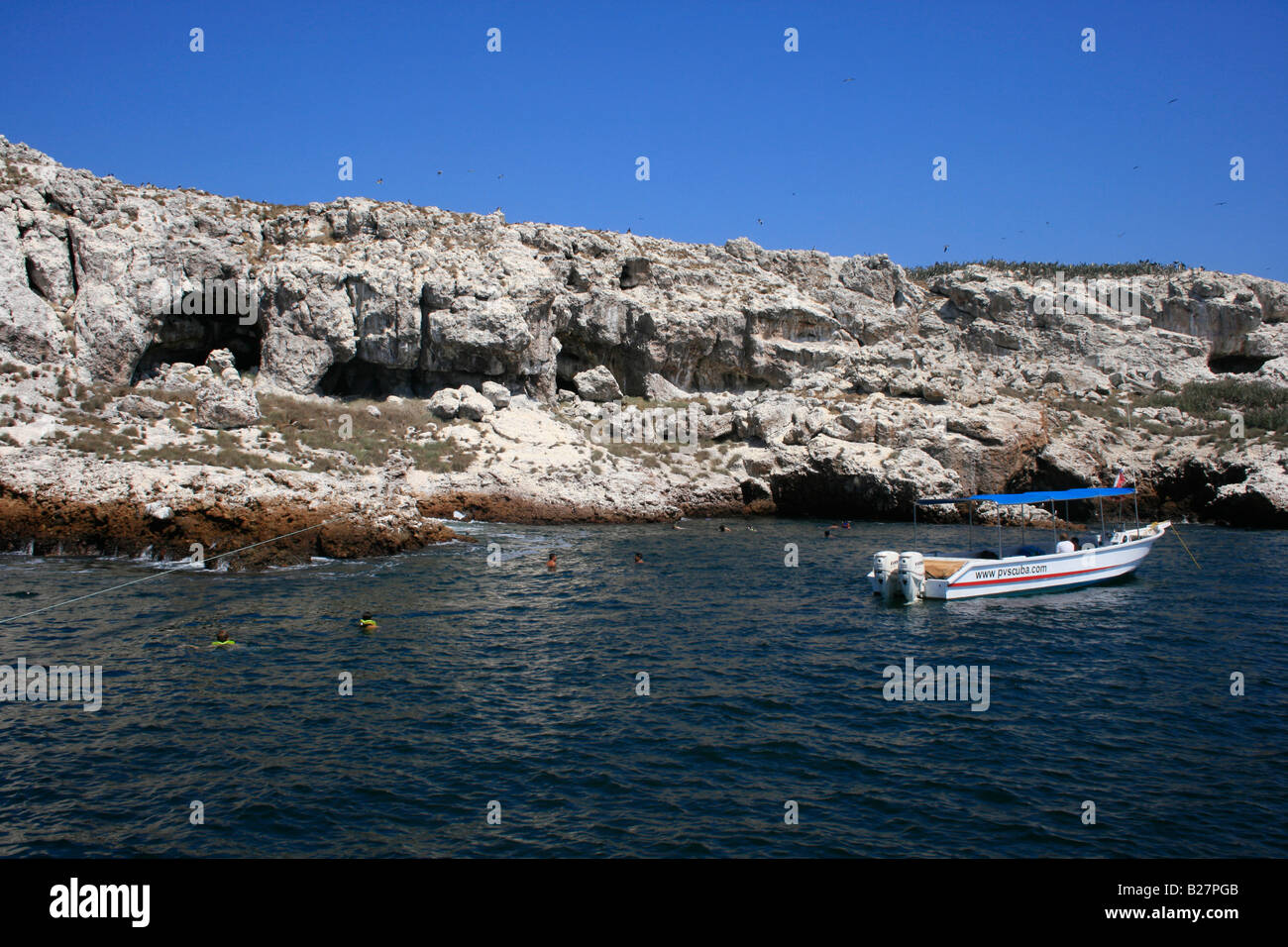 I turisti lo snorkeling in Las isole Marietas Foto Stock