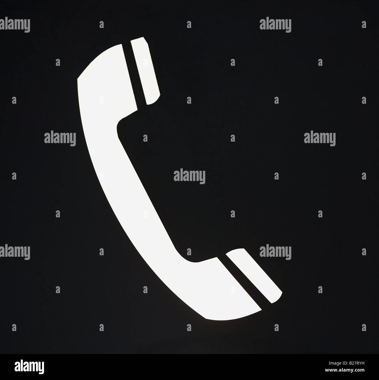Close up icona telefono Foto Stock
