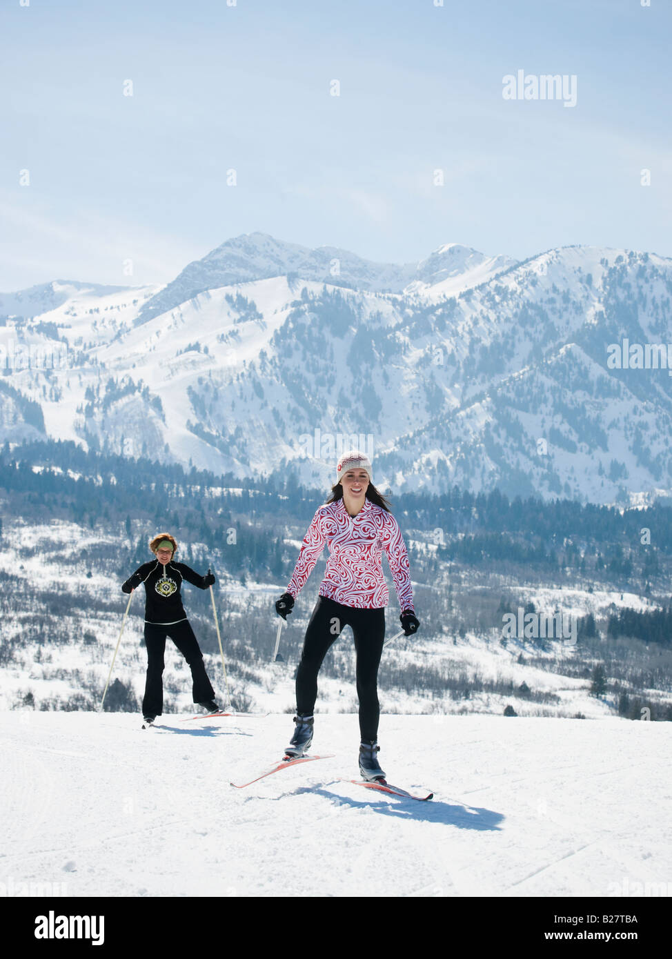 Le donne lo sci di fondo Foto Stock
