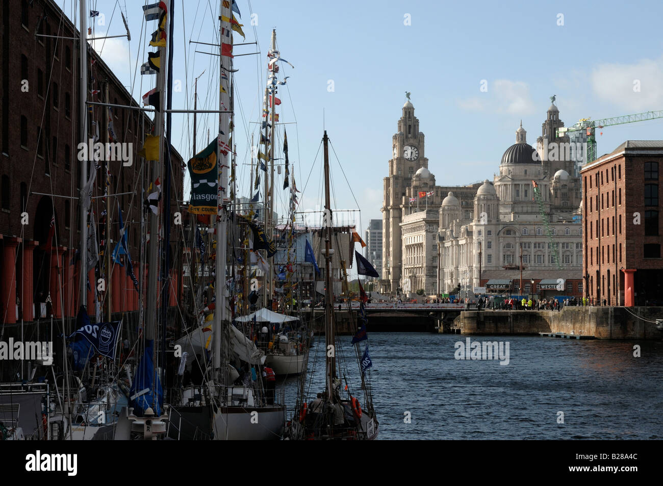 Tall Ships Albert Dock Liverpool 2008 Foto Stock