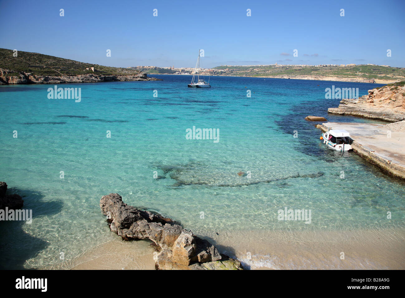 La Blue Lagoon Gozo Malta Foto Stock