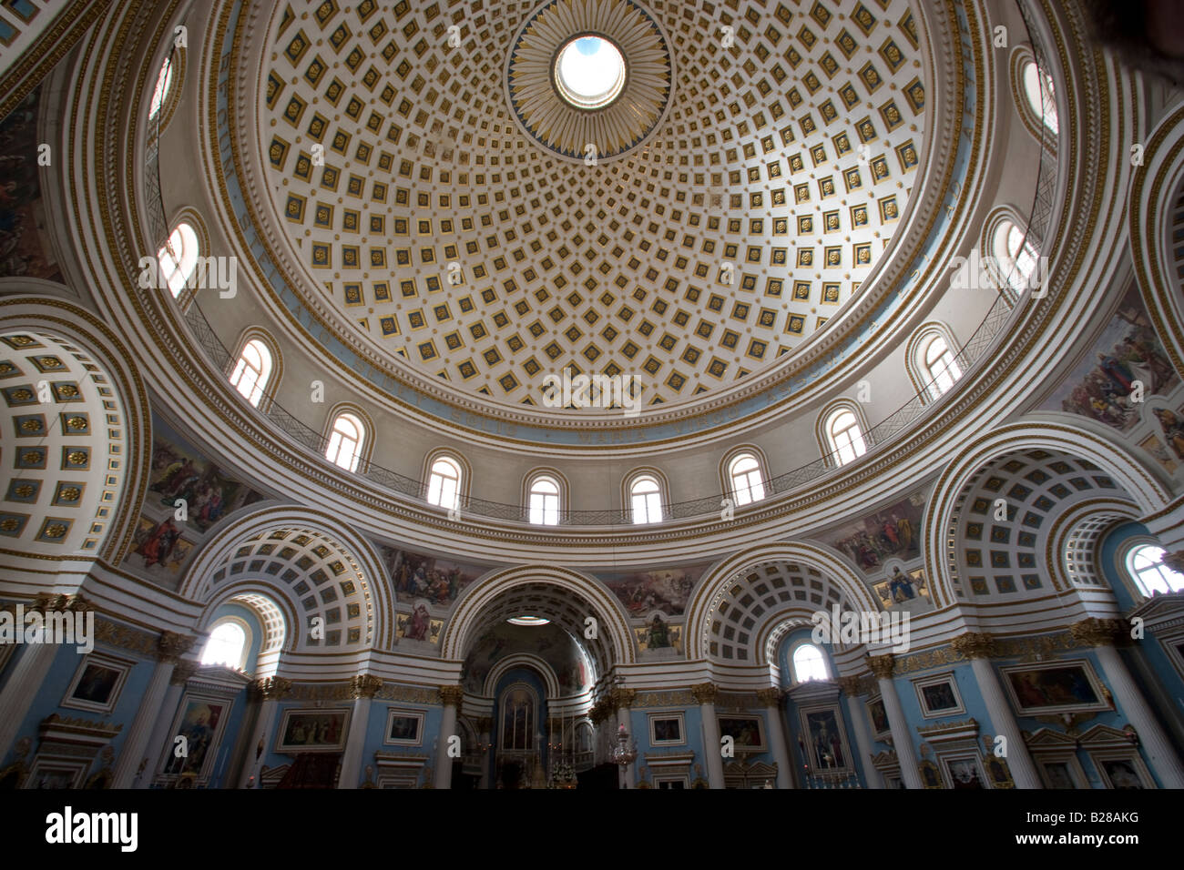 Il duomo di Mosta o Rotunda Malta Foto Stock