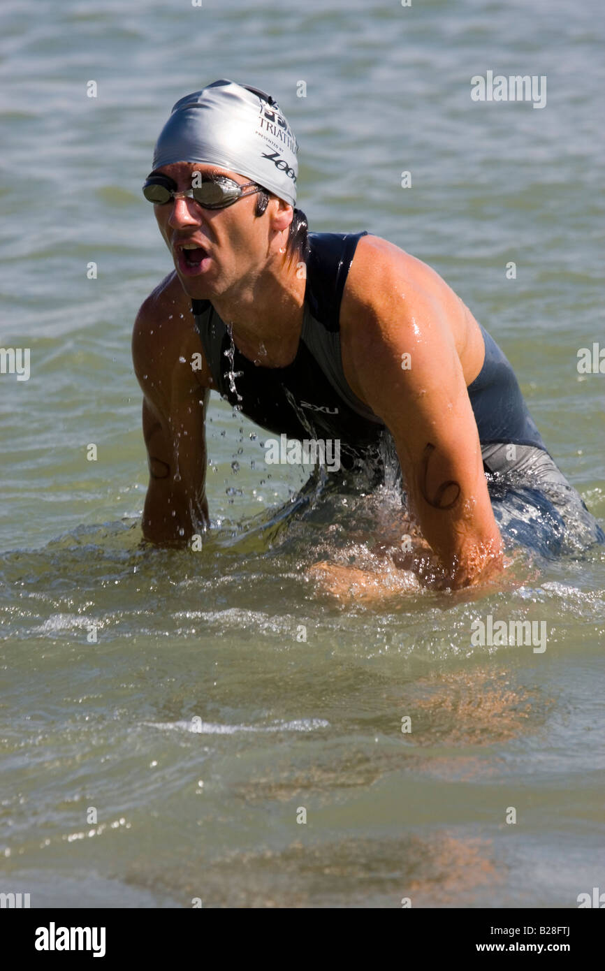 Picco di Boulder Triathlon Foto Stock