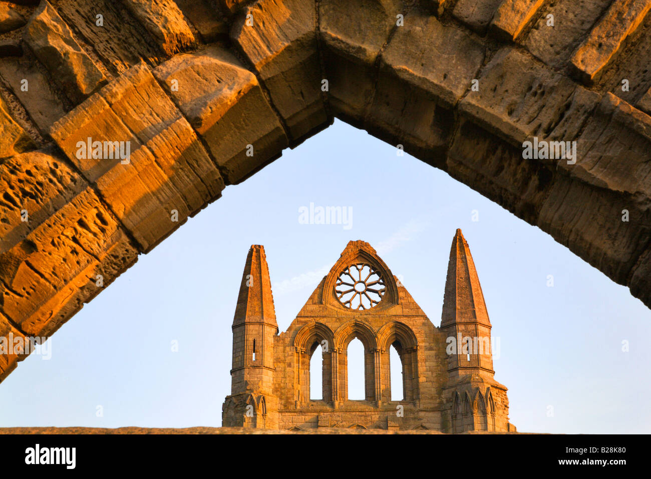 Abbazia di Whitby Whitby Yorkshire Inghilterra Foto Stock