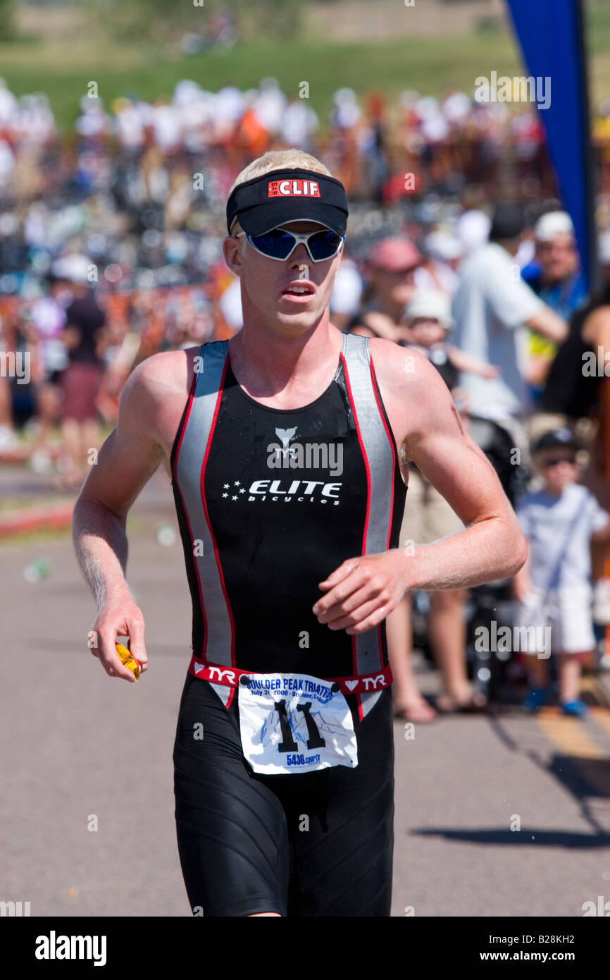 Picco di Boulder Triathlon Foto Stock