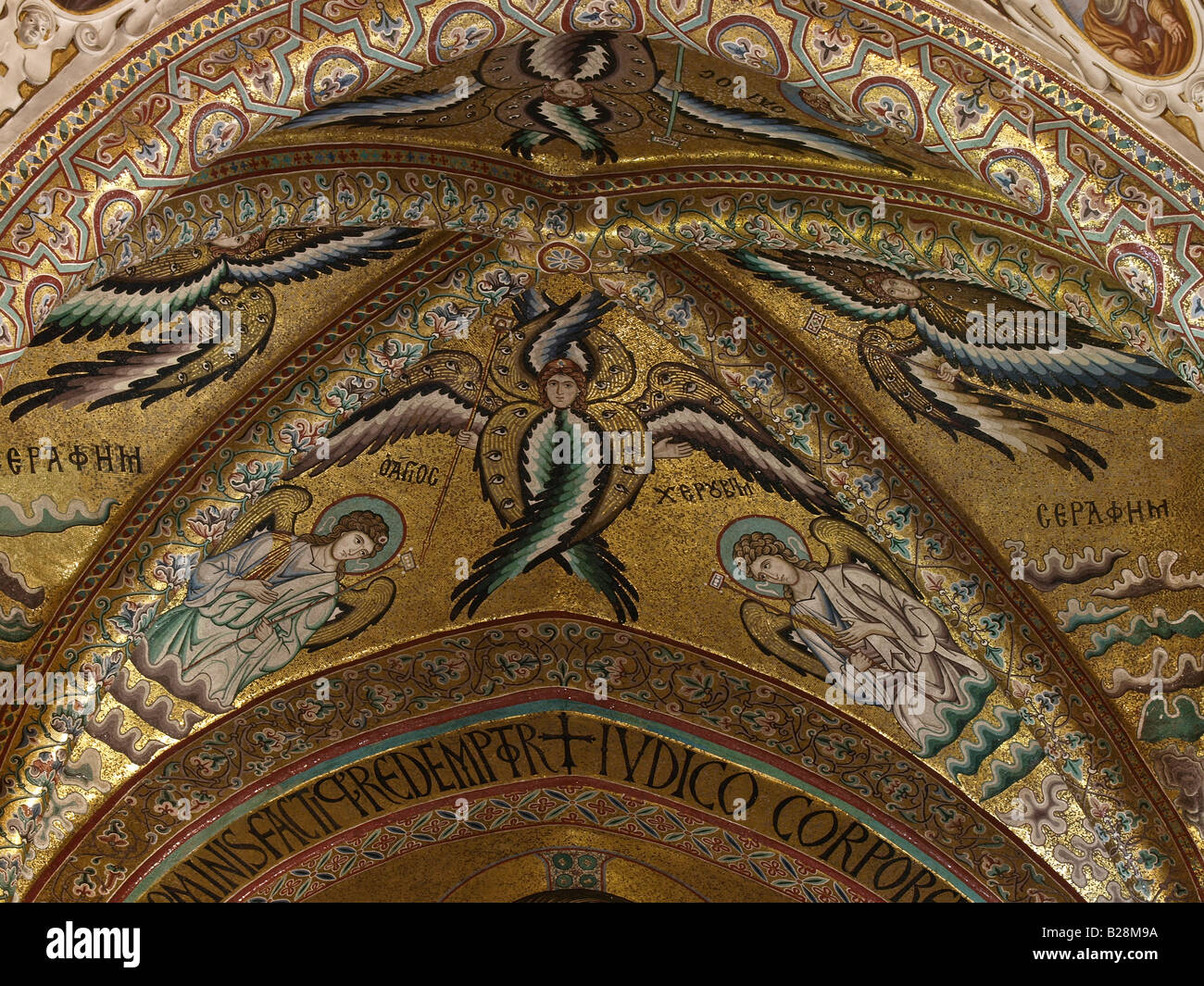 Cherubini e Serafini mosaico dettaglio Foto Stock
