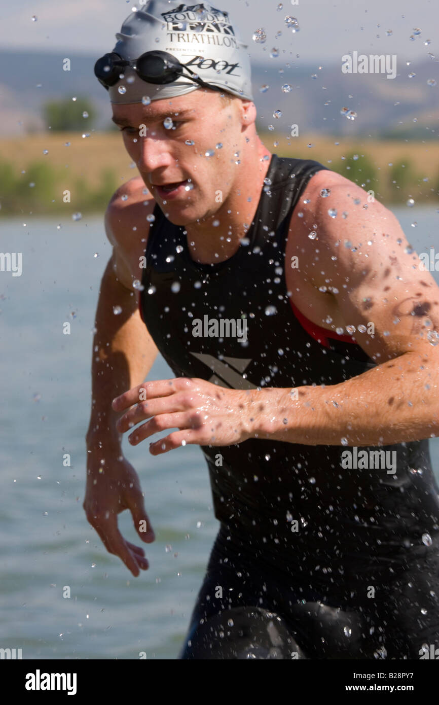 Picco di Boulder Triathlon Foto Stock