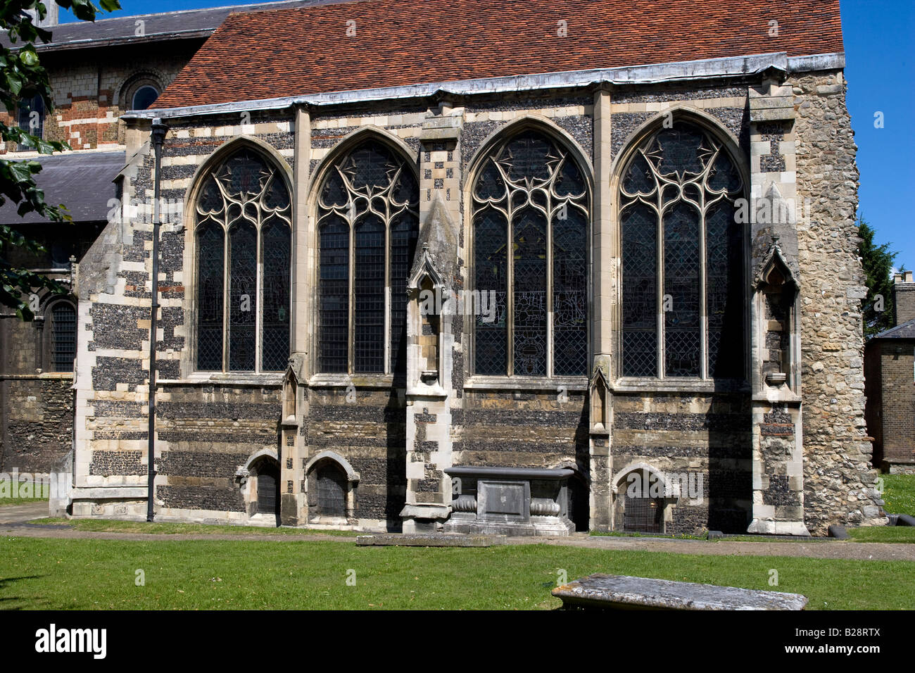 La Chiesa di Santa Croce e San Lorenzo a Waltham Abbey Essex Foto Stock