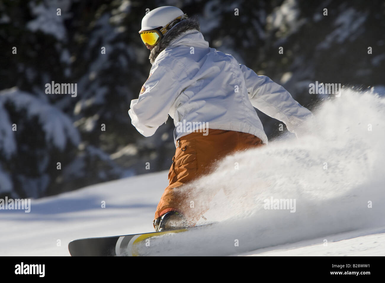 Godendo somr piste Whistler della Columbia britannica in Canada Foto Stock