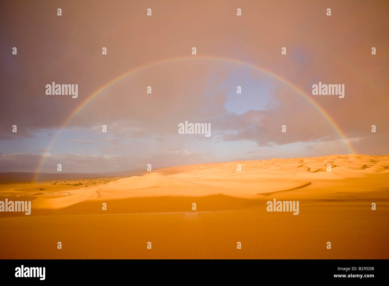 Libia Sahara Desert Dune Rainbow Data 25 01 2008 Ref ZB720 112781 0010 credito obbligatoria World Pictures Photoshot Foto Stock
