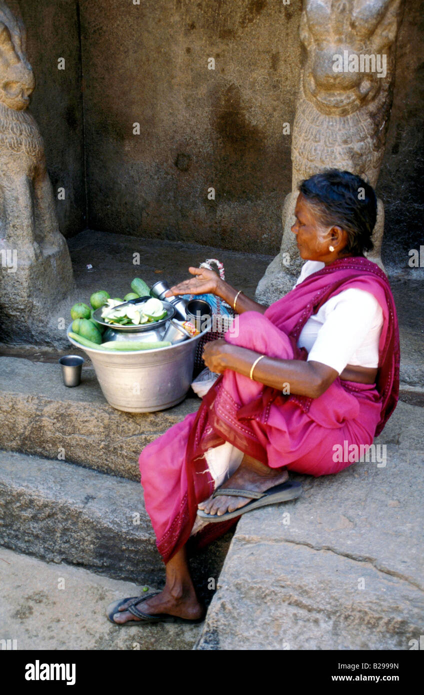 India del sud Tamil Nadu Mahabalipuram Shore Temple Foto Stock