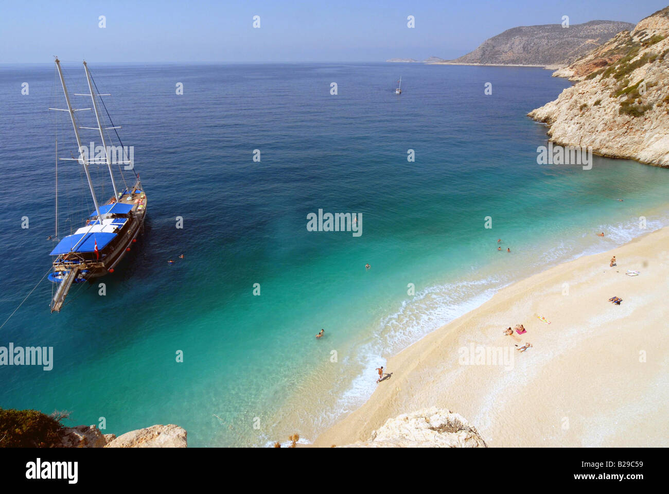 Spiaggia di Kapitas vicino a Kas Turchia Ref ZB689 112131 0002 credito obbligatoria World Pictures Photoshot Foto Stock