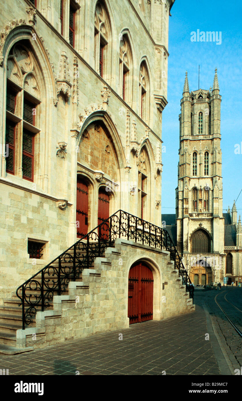 Cattedrale di San Bavone / Gand Foto Stock