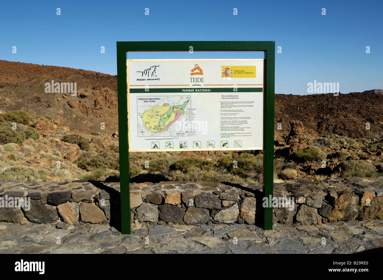 Scheda di informazione Foto Stock