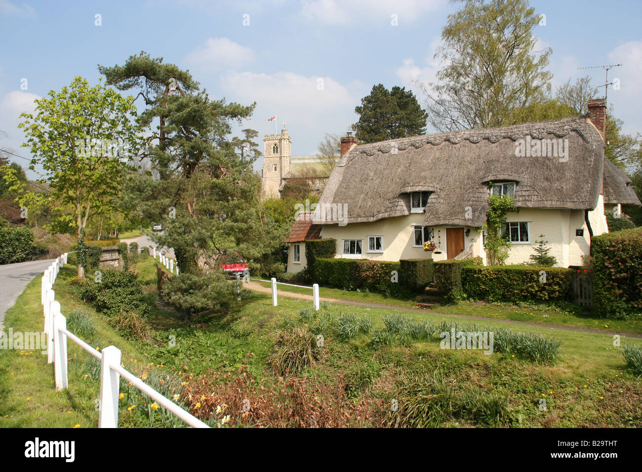 Arkesden è uno dei più bei villaggi in Essex e ha uno dei migliori pub e le chiese più belle. Foto Stock