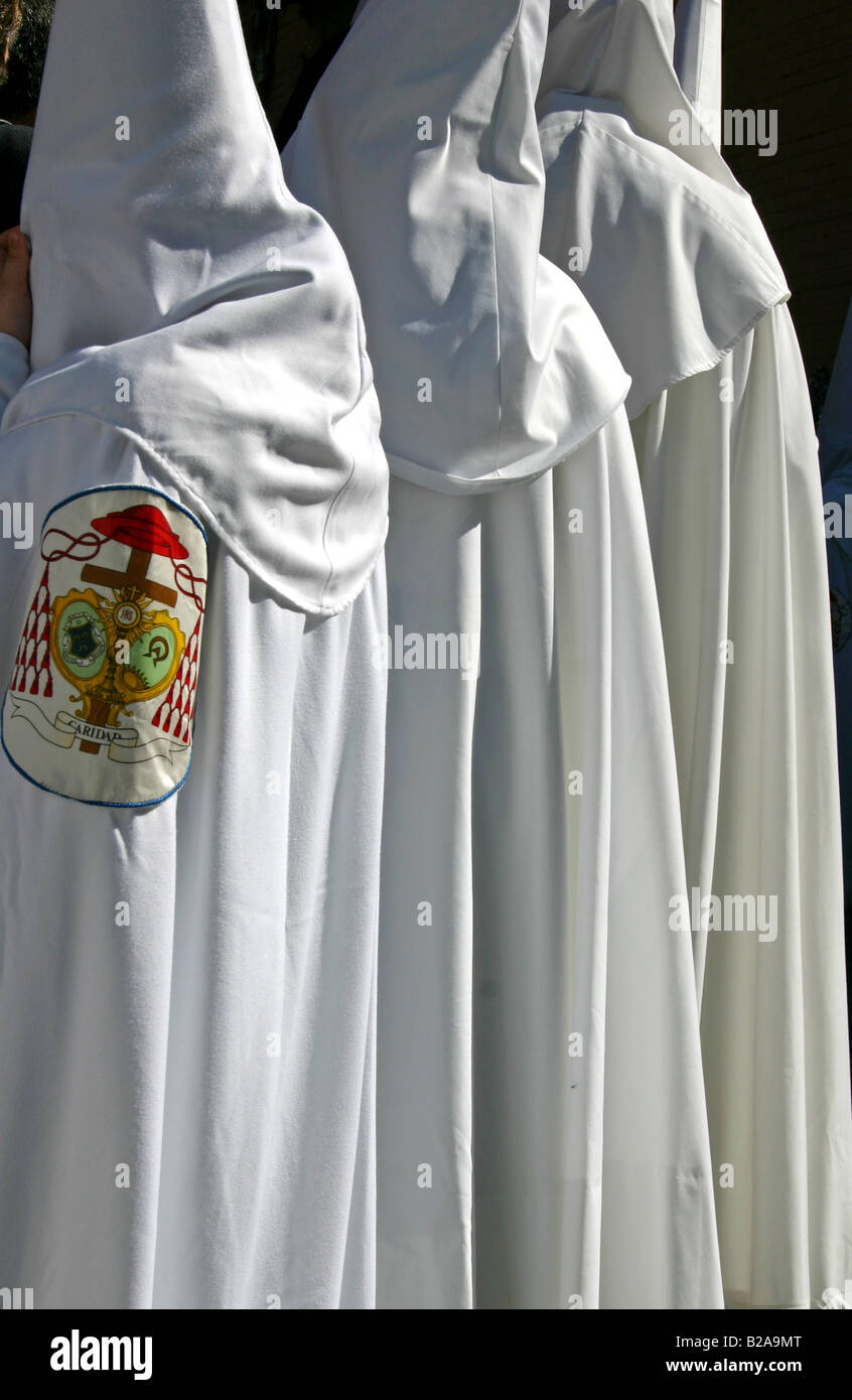 I penitenti, Semana Santa a Siviglia Foto Stock